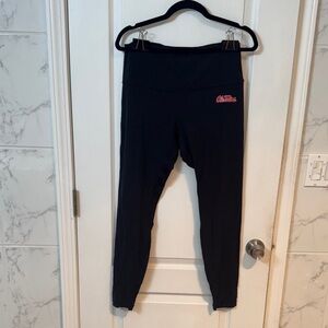Lululemon Black Leggings with Ole Miss logo.  Size 12.